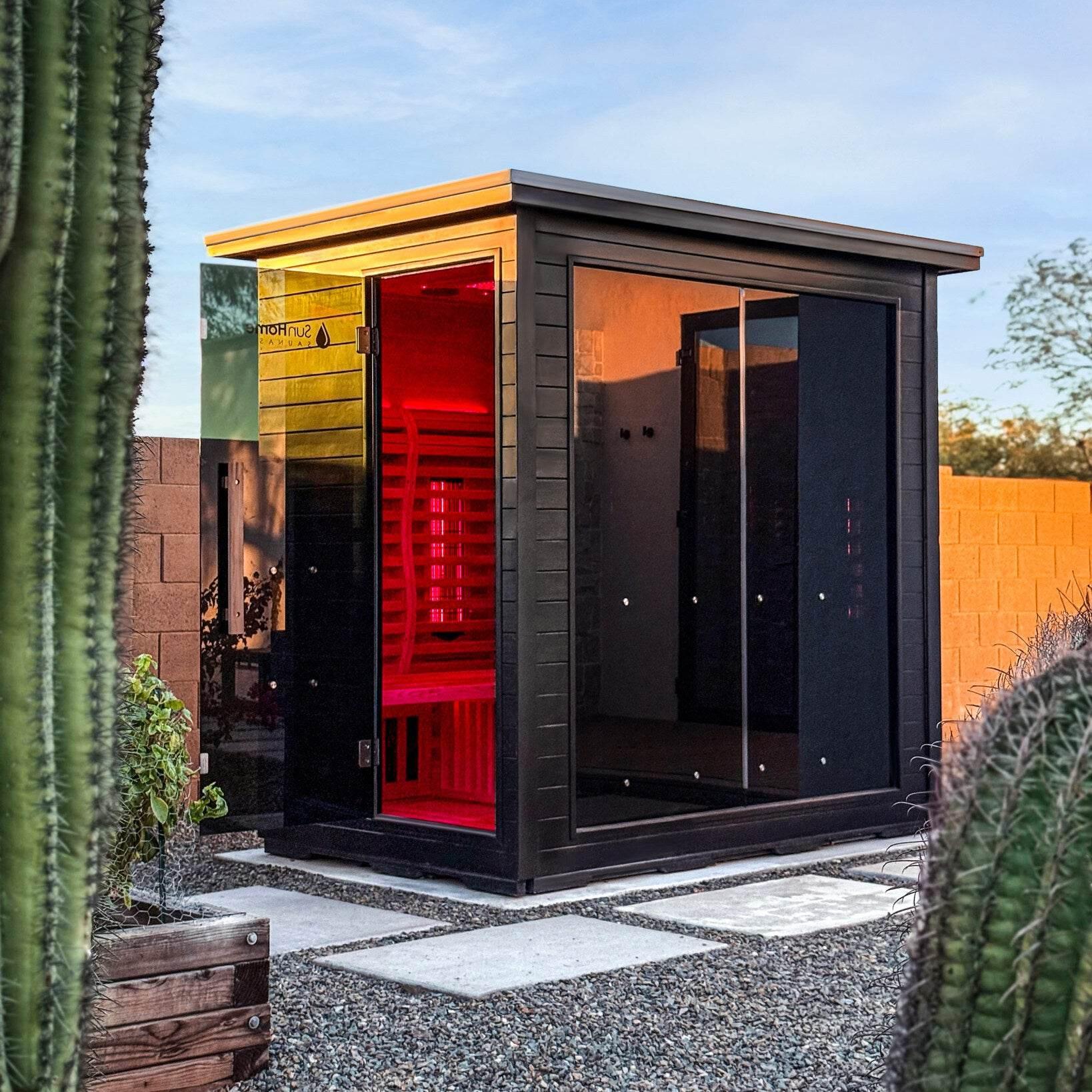 Sun Home Luminar™ Outdoor 5-Person Full Spectrum Infrared Sauna - Image 7