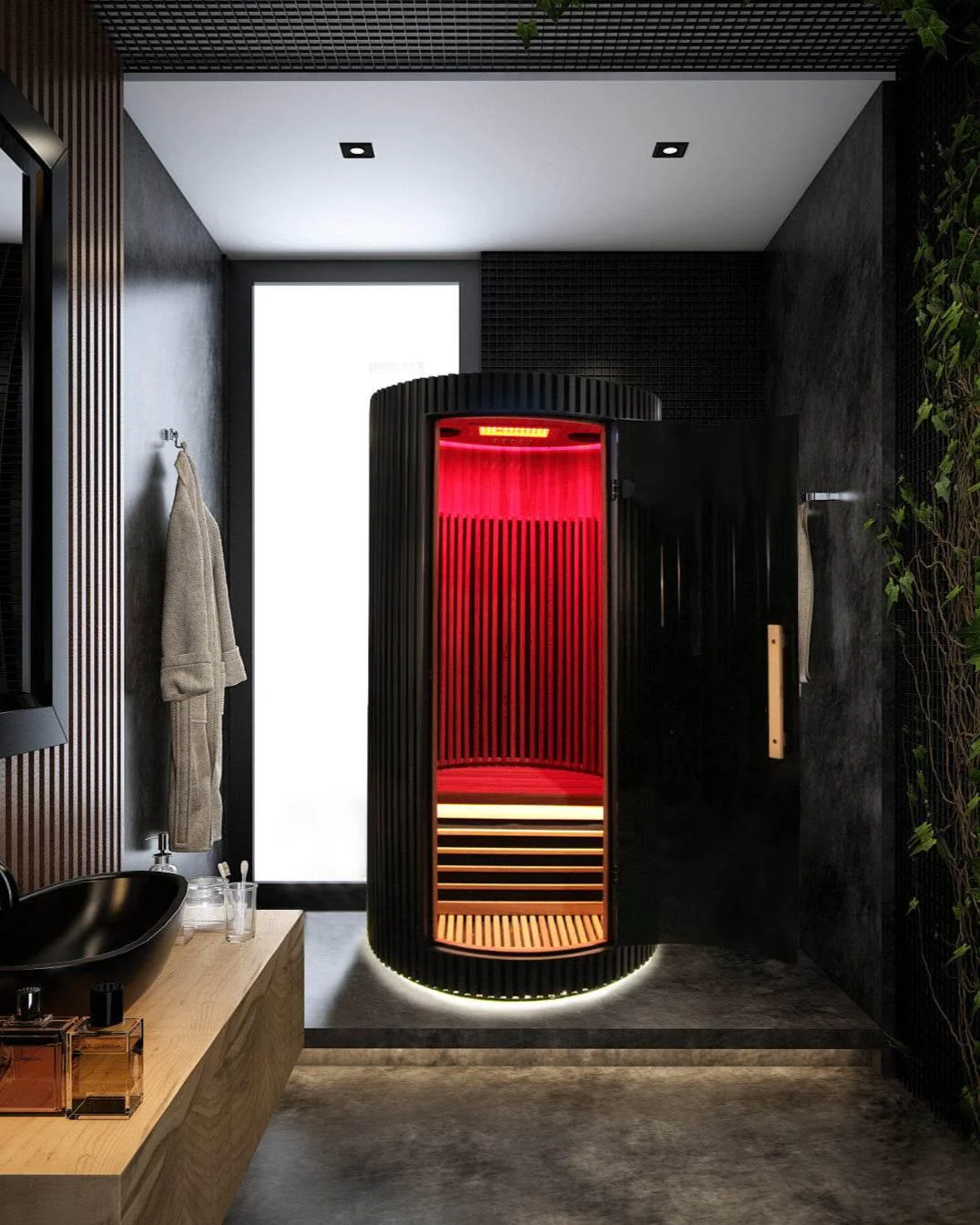 Sun Home Pod™ 1-Person Red Light & Infrared Sauna - Image 5